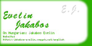 evelin jakabos business card